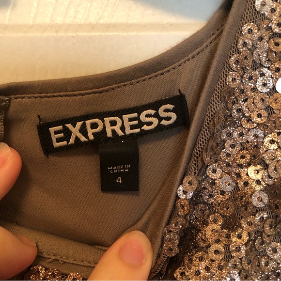 Bronze sparkle cutout dress - Picture 6 of 6